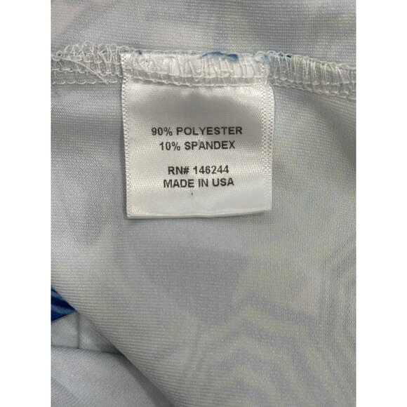 Kevan Hall Sport Sleeveless 1/2 Zip Golf Dress Blue Green Floral  Womens Size L - Picture 7 of 8